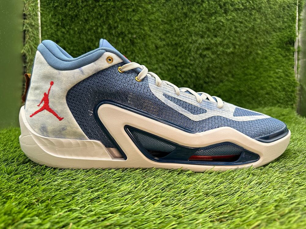 Air Jordan Tatum 1 Denim DZ3320-400 Athletic Shoes Men's 18 Blue Mesh Basketball